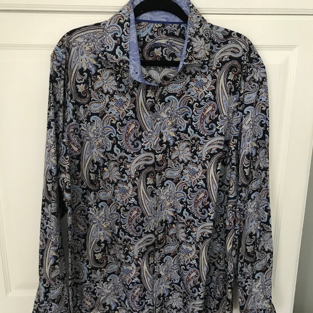 Tasso Elba Paisley Button Down